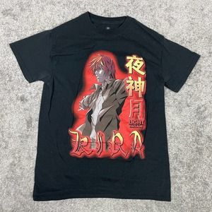 Death Note Shirt Youth Small Black Light Yagami Anime Horror Manga